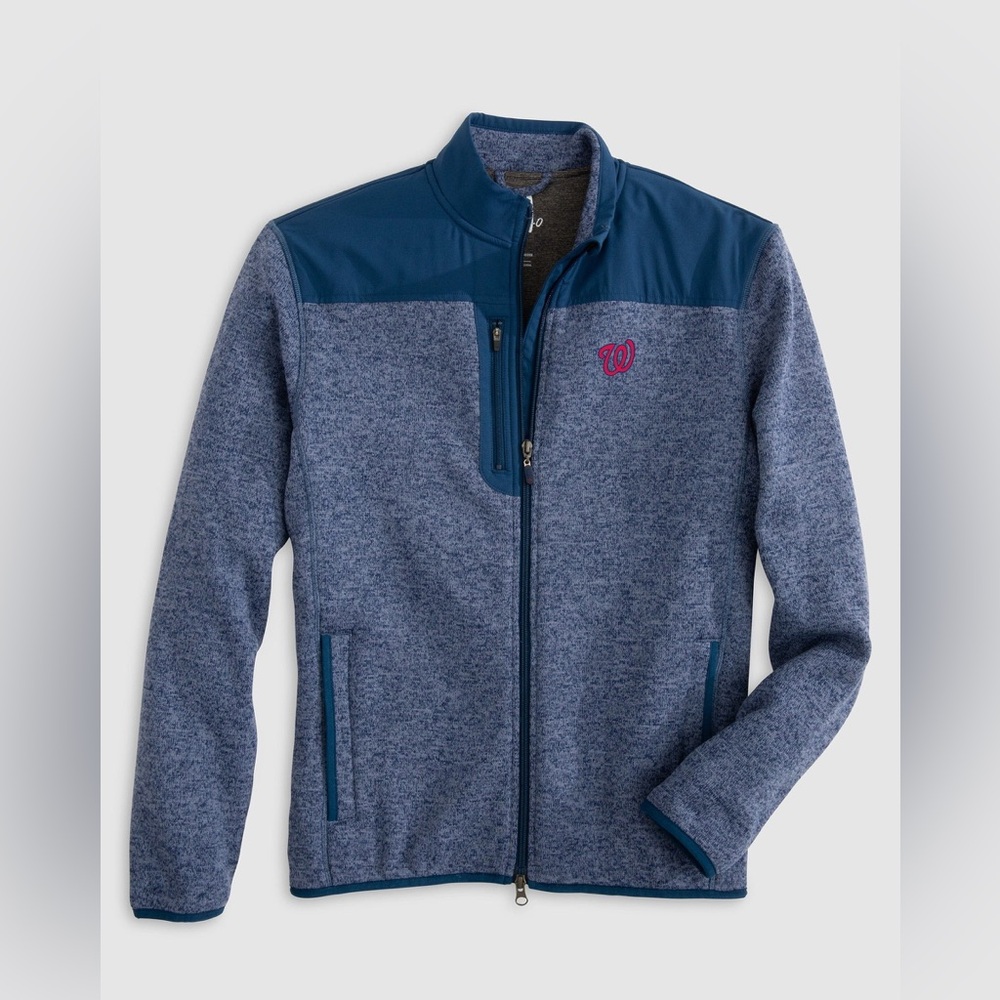 Johnnie-O | Washington Nationals Arlo Full Zip Fleece Jacket | Large | NWT